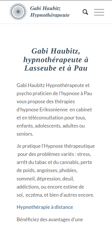 Hypnosis Pau - site mobile