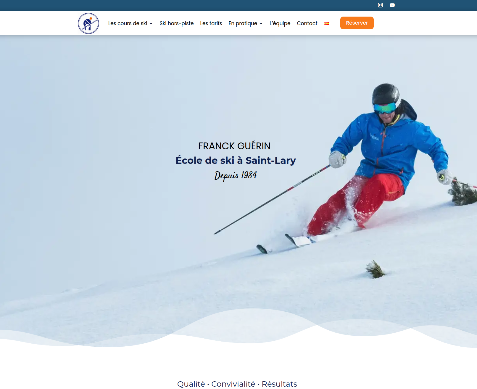 École de ski Saint-Lary - site desktop