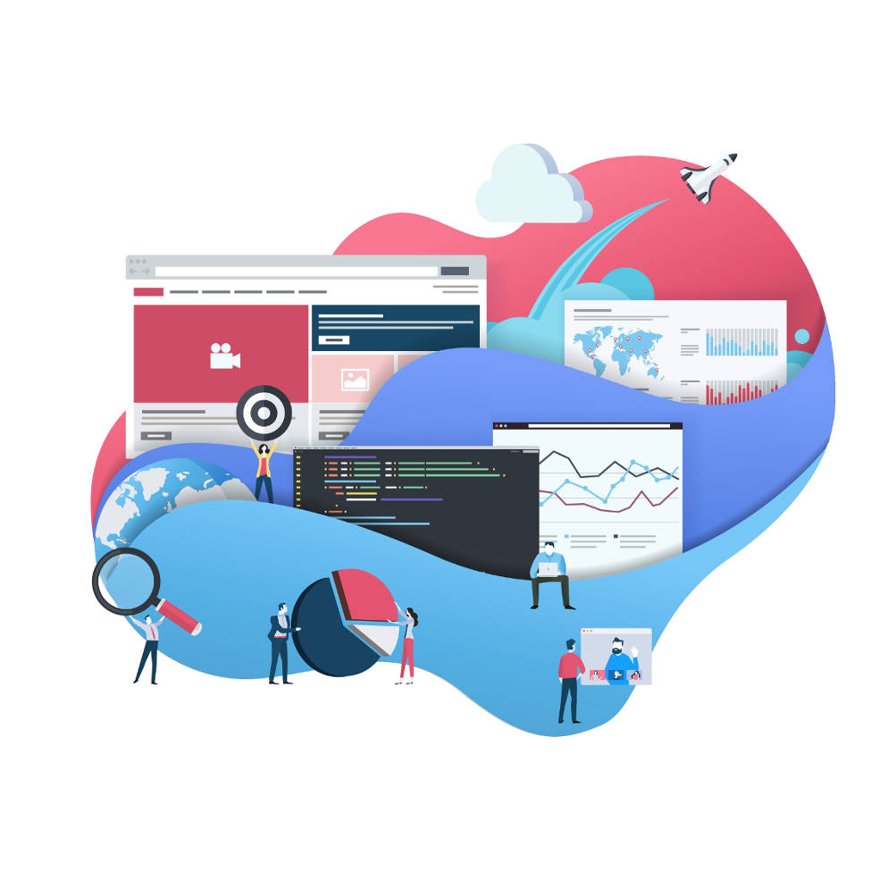 Stratégie SEO et webmarketing illustration